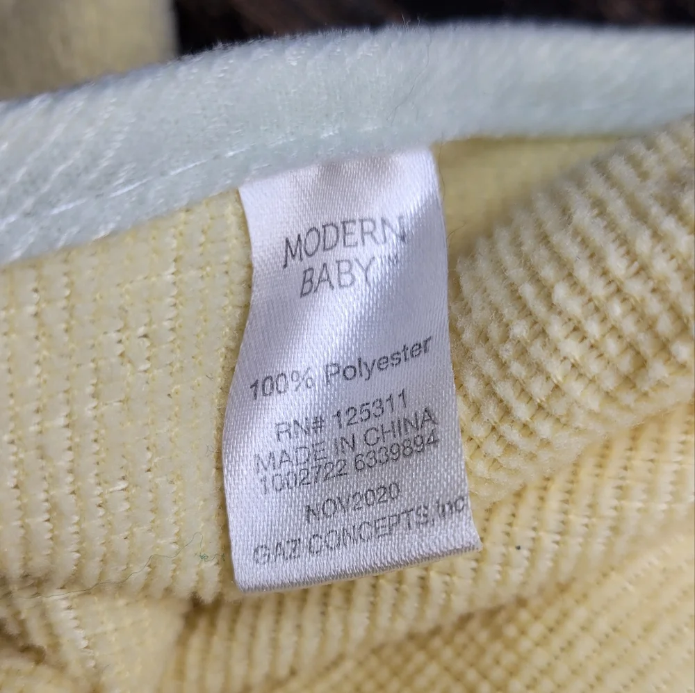 vintage baby towel yellow floral